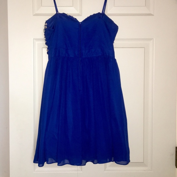 Royal Blue Jem Mini Dress - Picture 2 of 5